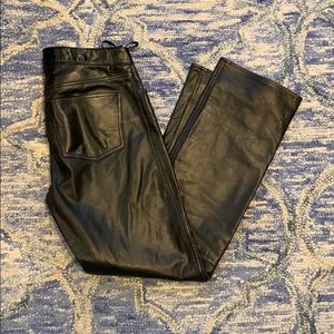 Vintage Gap Black Faux Leather Pants